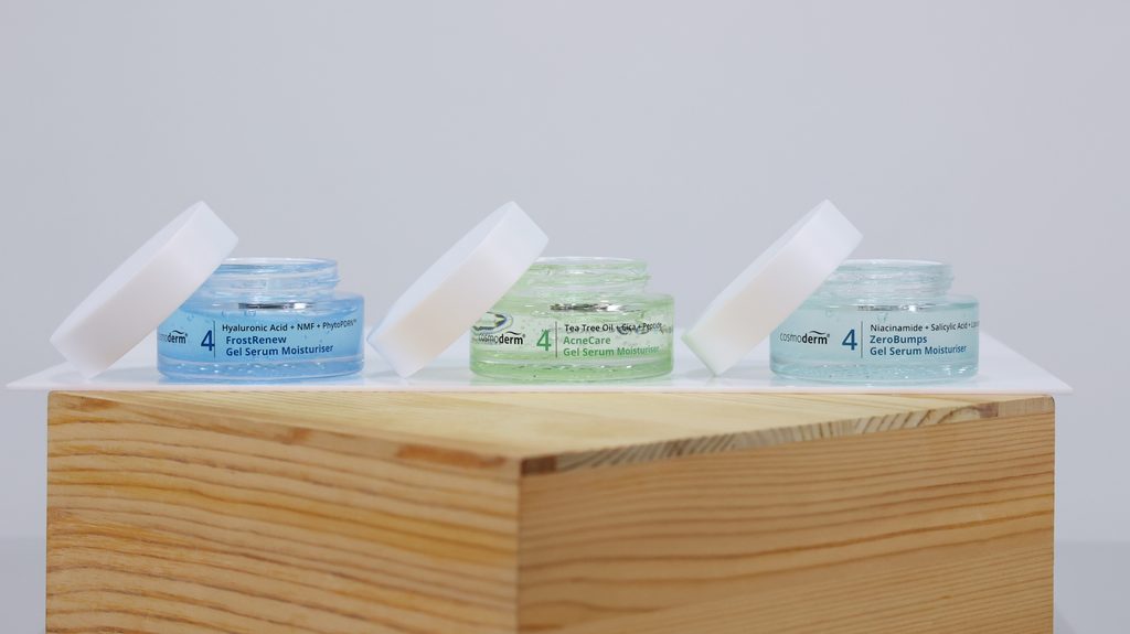 rangkaian produk gel serum moisturizer cosmoderm
